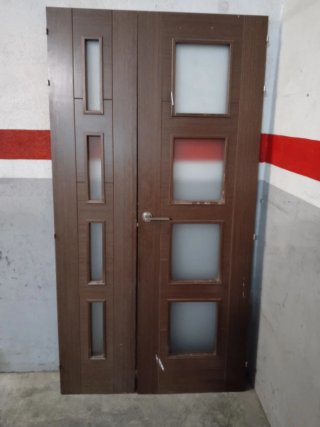 Puertas de madera con cristal