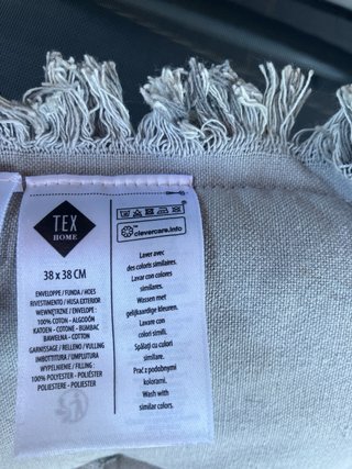 Cuscino per sedia da esterno/interno grigio. 4 unità