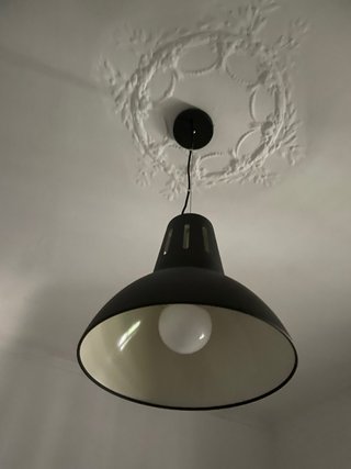 Lámpara colgante negra metal