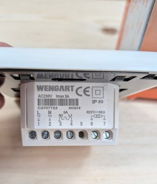 Termostato Wengart WG806 calefacción agua