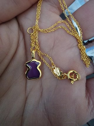 Collar Tous Plata S925 Morado Dorado