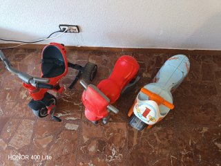 Lote Triciclo, motos de juguete 3/4 años