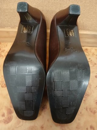 Sapatos Senhora Pele Castanho/Preto