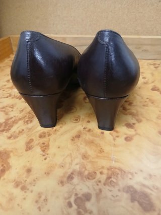 Sapatos Senhora Pele Castanho/Preto