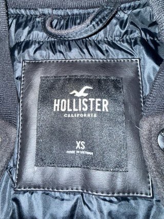 Chaqueta Varsity Hollister California Negra XS