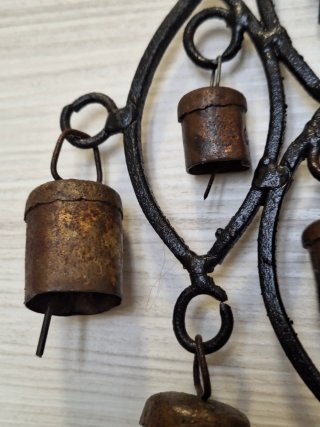 ANTICO PENDENTE  in ferro battuto e ottone