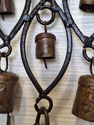 ANTICO PENDENTE  in ferro battuto e ottone