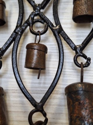 ANTICO PENDENTE  in ferro battuto e ottone