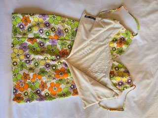 Vestido Zara floral multicolor