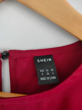 Vestido Shein Tamanho S Bordeaux