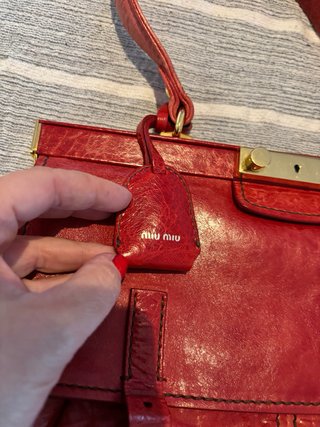 Borsa Miu Miu Hobo Bag vitello rosso