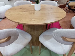 Mesa redonda extensible madera