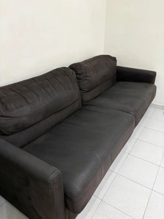 Sofá Cama Negro/Marrón
