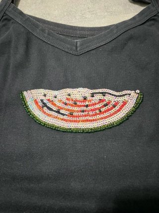 Top OVS nero con stampa ananas