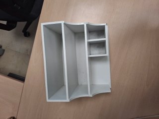 Organizador de escritorio madera blanco