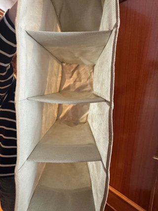 Organizador de armario colgante beige
