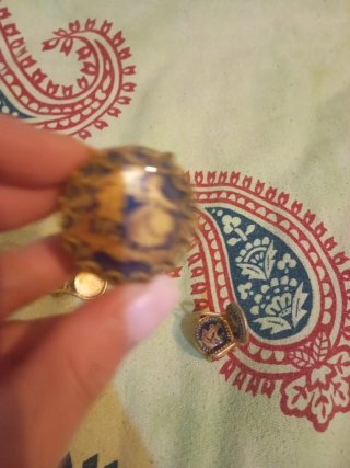 Salottino in miniatura oro e blu
