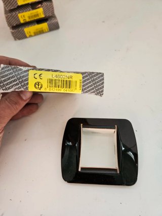 Placca Bticino L4802NR Nera 2 Posti