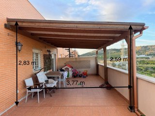 Pérgola de madera 3,77m x 2,83m