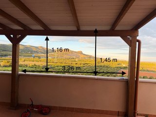 Pérgola de madera 3,77m x 2,83m