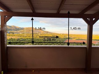 Pérgola de madera 3,77m x 2,83m
