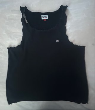Top Tommy Hilfiger sin mangas con acabado en rulé