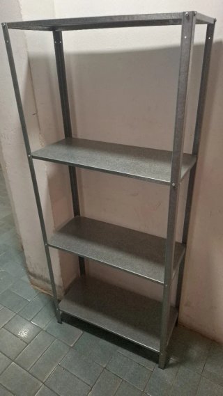 Estantería metálica gris 4 baldas