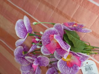 Fiori artificiali orchidea viola e rosa decor