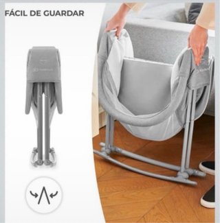 Mini Cuna Bebé Gris