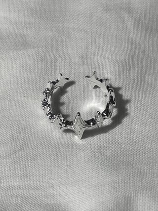 Anillo ajustable plata estrellas