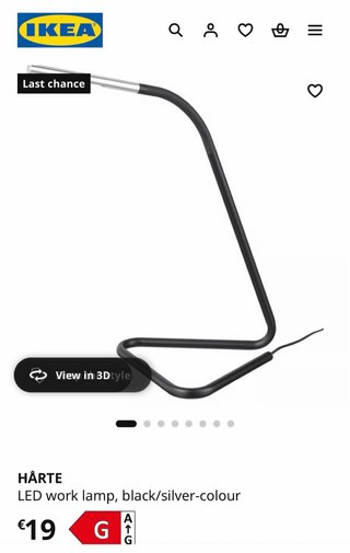 2 Lámpara LED Ikea Plata/Blanca