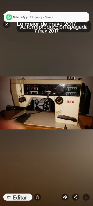 Máquina de coser Alfa semiindustrial con maleta pa