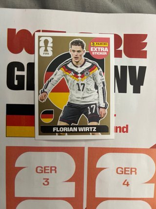 Carta Florian Wirtz Alemania Oro Panini