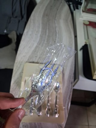 Juego cubiertos bañados plata