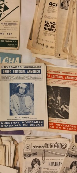 Lote Partituras Música Años 70 Variadas