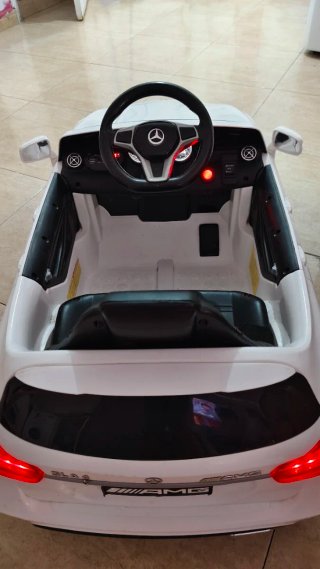 Coche Eléctrico Mercedes para Niños Blanco