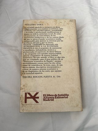 Libro. Introducción a la economia española