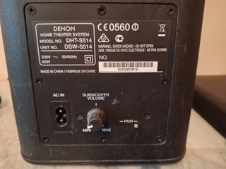 Subwoofer Sony DSW-S514 para barra sonido DHT-S514