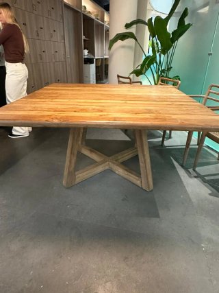 Tavolo da pranzo in teak massiccio quadrato 150x150