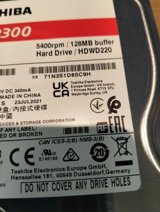 HDD 2 TB Toshiba P300 SATA 3.5"