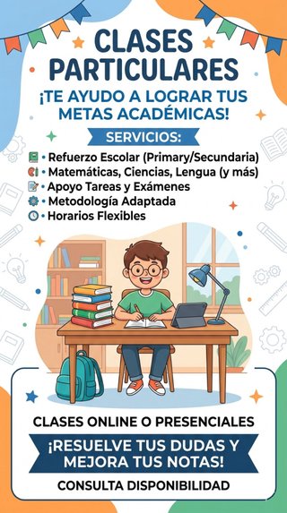 CLASES PARTICULARES PRIMARIA, ESO Y BACHILLERATO