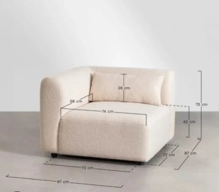 Módulo esquinero sofá Fogler beige