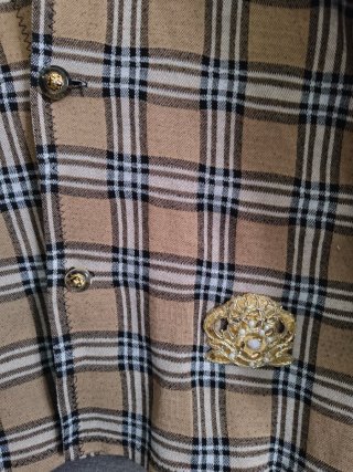 Conjunto Falda y Chaqueta Cuadros Talla XL