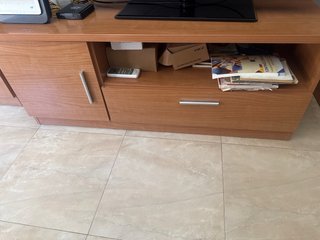 Mueble comedor madera y cristal