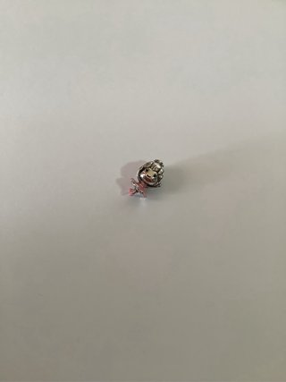 Charm Bailarina Plata y Rosa