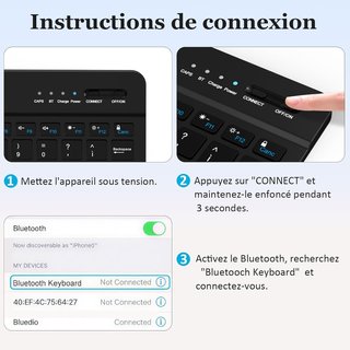 Tastiera Bluetooth Portatile Nera