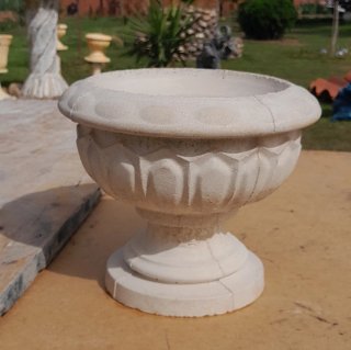 Vaso Romano in Cemento Bianco