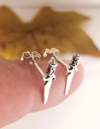 Pendientes Daga Plata Ley 925 (14x5mm)