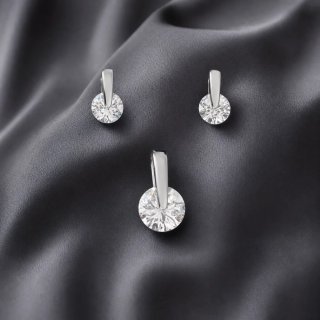 Conjunto Pendiente y Colgante Plata
