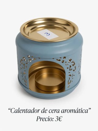 Quemador de cera aromática azul